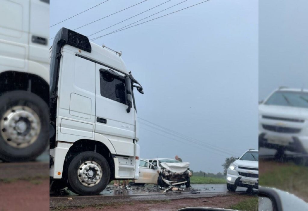 Acidente entre caminhão e carro com servidores do Ruraltins deixa idosa morta e feridos na TO-080