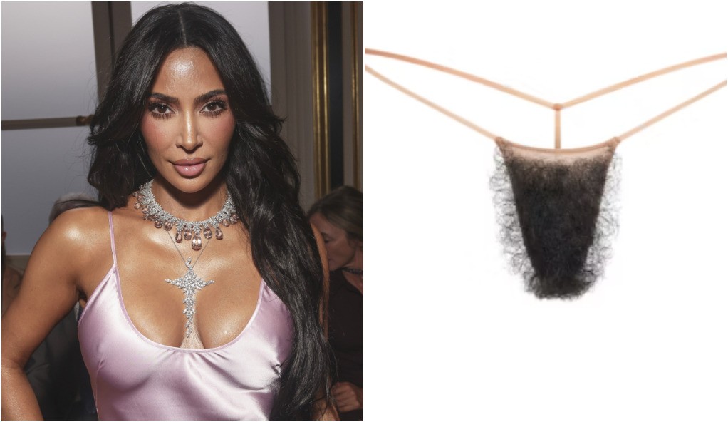 Kim Kardashian lança calcinha com pelos pubianos de mentira; peça custa quase 200 reais