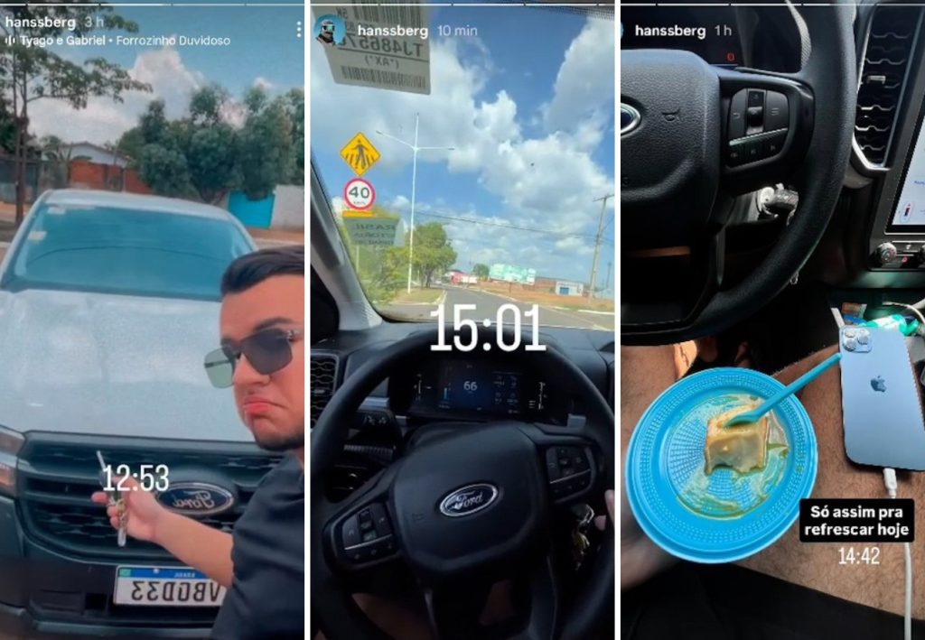 Filho de servidora pública ostenta com caminhonete do governo e dirige em alta velocidade; vídeo