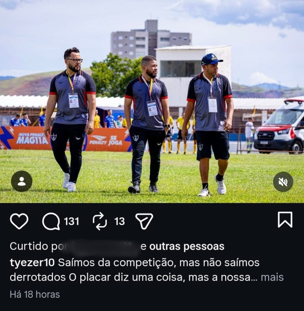 Preparador físico do Águia-PA postou sobre derrota do time horas antes de morrer: ‘Cabeça erguida’