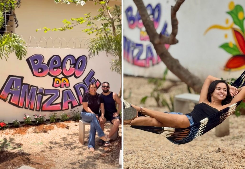 Decoração e ponto de lazer; saiba como chegar ao beco da amizade transformado por influenciador