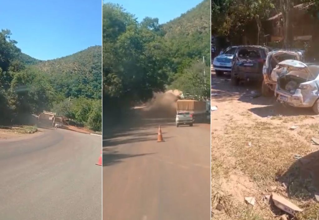 Caminhão desse ribanceira de serra em Taquaruçu; VÍDEO
